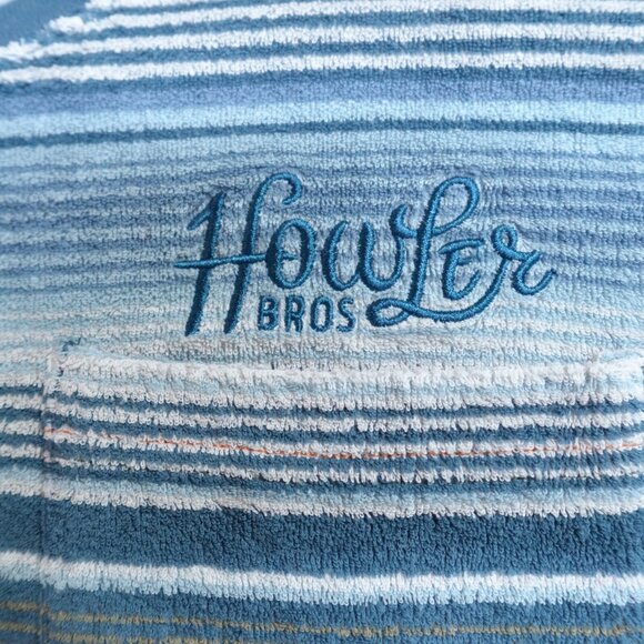 Howler Bros Mens Shirt Medium Blue Terry Cloth Pocket - Picture 3 of 7